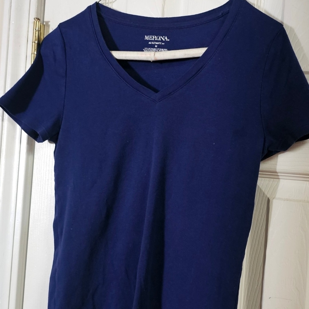 Merona Women's Navy Short Sleeve Tee